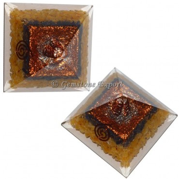 Assorted Stones Orgonite Pyramid