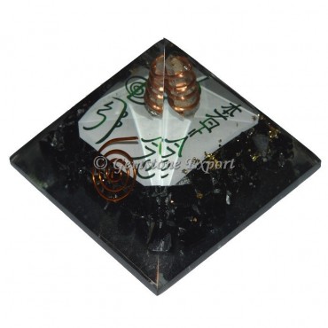 Black Tourmaline Reiki Symbols Orgonite Pyramid