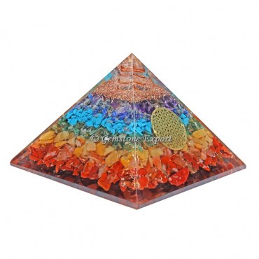 Seven Chakra Orgonite Pyramid