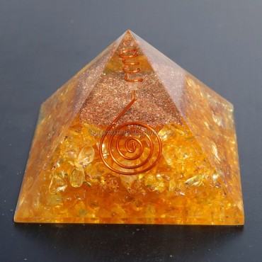 Citrine Orgonite Pyramids