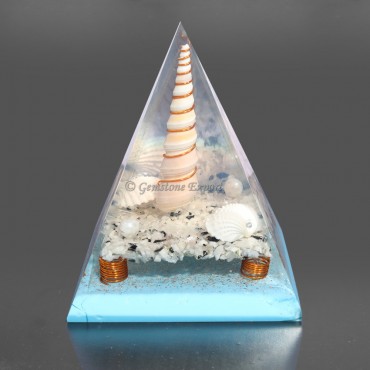 White Rainbow Orgonite Pyramids