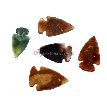 Assorted Stone Polished Agate Arrowheads