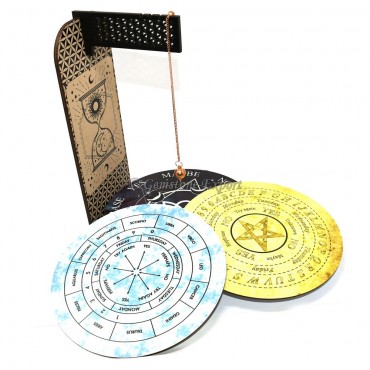 Pendulum Holder Dowsing Set with 3 Divination Coasters