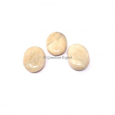 Cream Moonstone Palm Stones