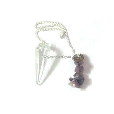 Crystal Quartz Chips Pendulum