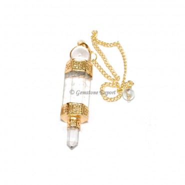 Crystal Quartz Golden  3 Pcs Pendulums