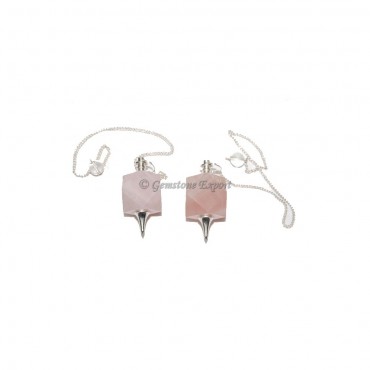 Rose Quartz Square Pendulums