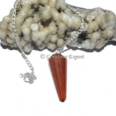 Peach Aventurine 12 Faceted Pendulum