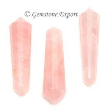 Rose Quartz Double Terminated Pencil point