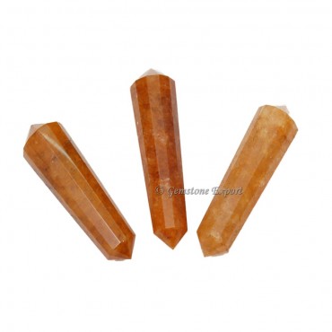 Golden Quartz Double Terminated Pencil point