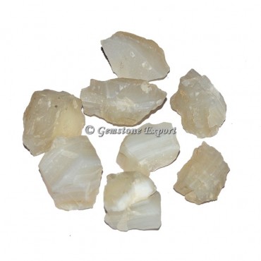 White Onyx Rough Chunk Tumbled