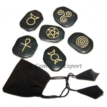 Black Agate Wiccan Stone Sets