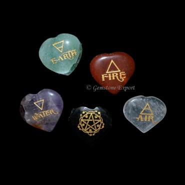 Reiki Hearts Shape Element Set