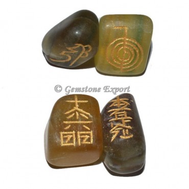 Multi Flourite Usai Reiki Tumbled Set