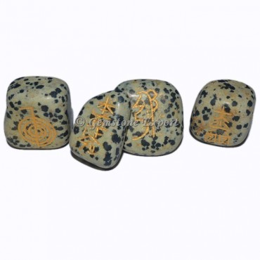 Dalmatian Jasper Usai Reiki Tumbled Set