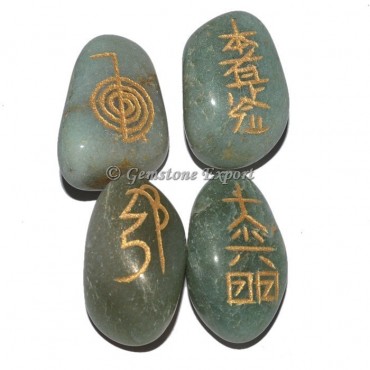 Green Jade Usai Reiki Tumbled Set