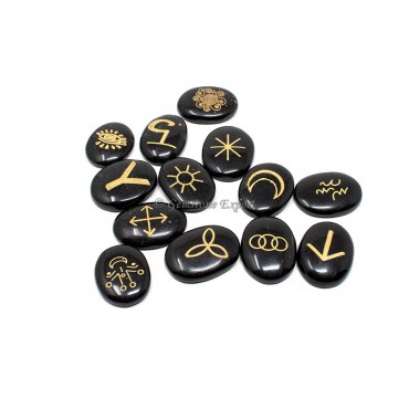 Black Agate Witches Rune Set