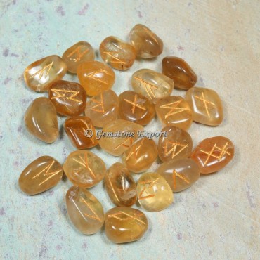 Citrine Rune Divination Set