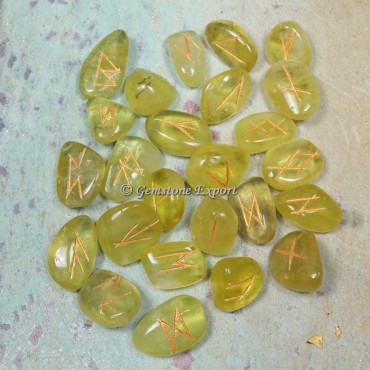 Lemon Citrine Rune Divination Set