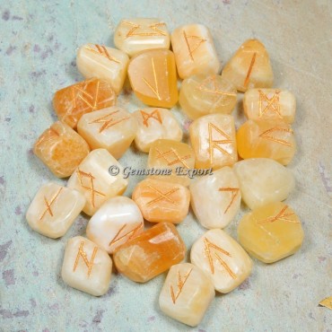 Golden Quartz Rune Divination Set