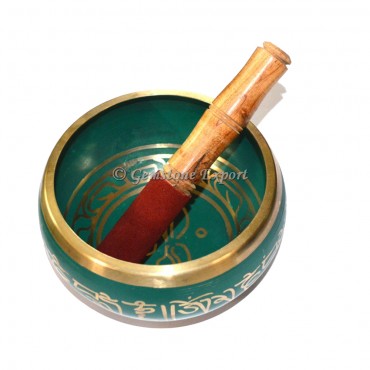 Green Color Singing Bowl 4 Inches