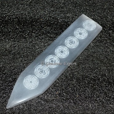 Chakra Healing Selenite Massage Wand