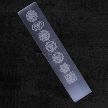 Chakra Symbol Third Eye Selenite Wands