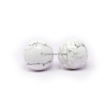 White Howlite Spheres