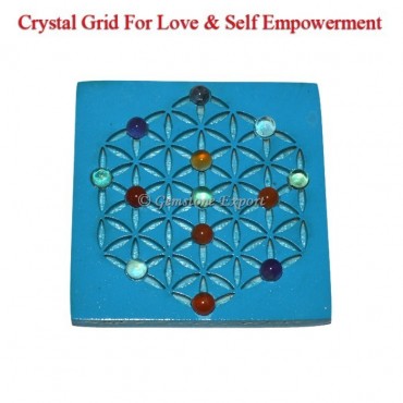 Seven Chakra Stones Grid Stand