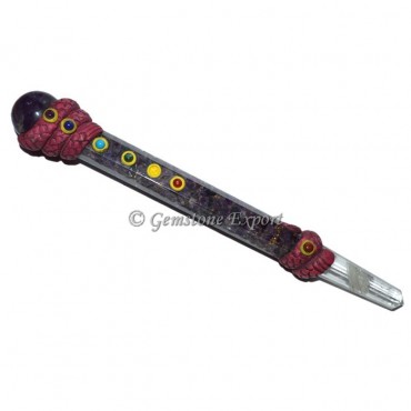 Amethyst Chakra Tibetan Healing Wand