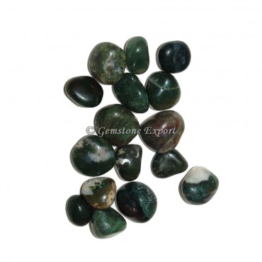 Moss Agate Tumbled Stones