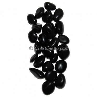 Black Agate Tumbled Stones