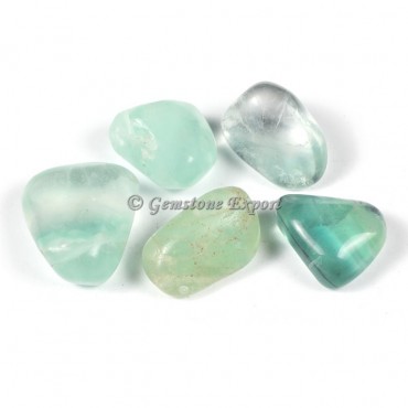 Green Fluorite Tumbled Stones