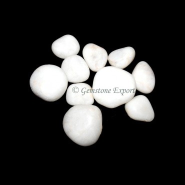 White Agate Jumbo Tumbled Stones