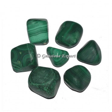 Genuine Malachite Tumbled Stones