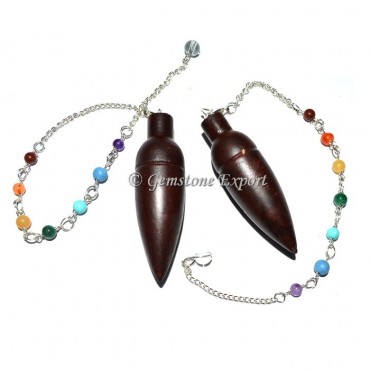 Seven Chakra Rosewood Pendulum