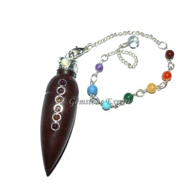 Rosewood 7 Chakra Pendulum For Sale