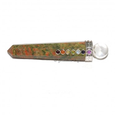 Unakite Chakra Healing Wands