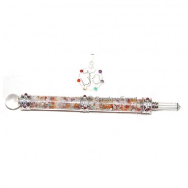 Gemstone Glass Healing Wands