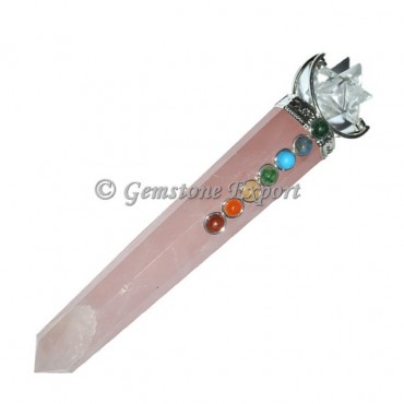 Rose Quartz Merkaba Star Healing Wand