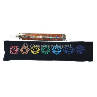 Orgone Healing Wand With Chakra Pouch