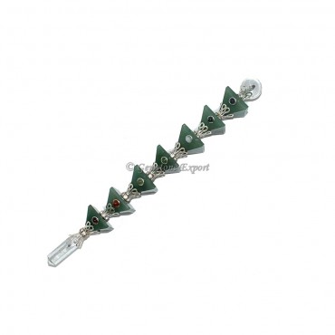 Green Aventurine Seven Chakra Pyramid Healing Wands