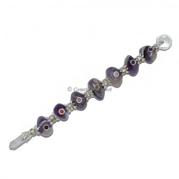 Amethyst Seven Chakra Tumbled Healing Wands