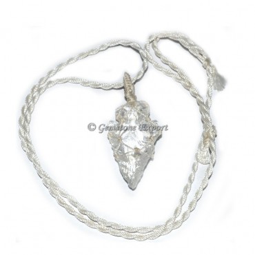 Crystal Quartz Arrowheads Pendants