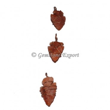 Carnelian Arrowheads Pendants