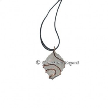 Agate diomond cut Hammered Wrap Pendants