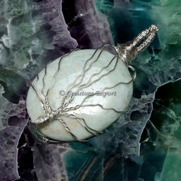 Amazonite Tree Wire Wrap Pendant