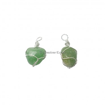 Green Aventurine Wire Wraped Pendants